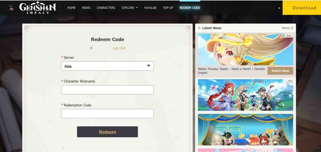 kode redeem genshin impact